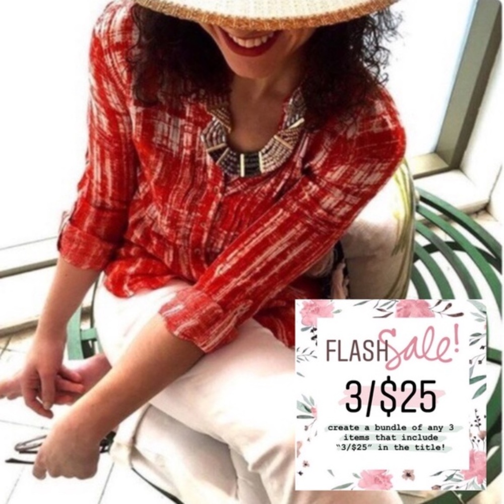 3/$25 Maeve Anthropologie Calia Print Tunic Blouse